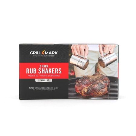 GRILL MARK Silver Stainless Steel Rub Shaker 40119ACE